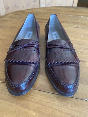 Bally Burgundy Kiltie Loafers 10.5 D | eBay display picture 2