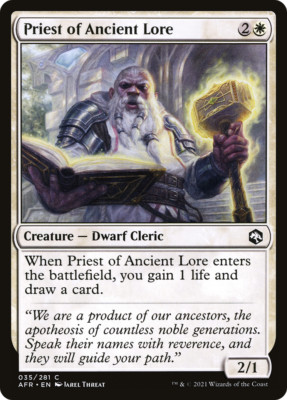 x4 Priest of Ancient Lore AFR MTG 35/281 COMMON M/NM 4x