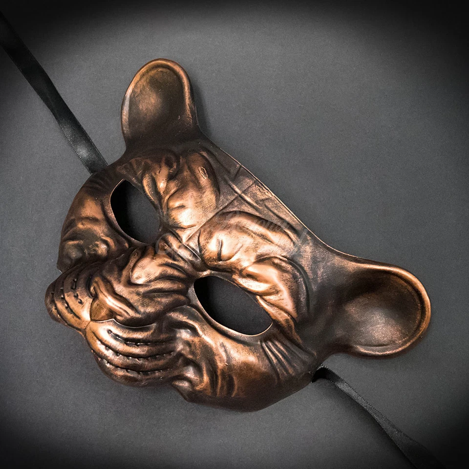 Leopard Animal Masquerade Mask, Men's Masquerade Mask, Copper Ball Mask - Image 4 of 4