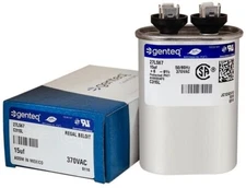 15 uf MFD 370 Volt VAC GE Genteq Capacitor Run Oval 27L567 C315L 27L567BX