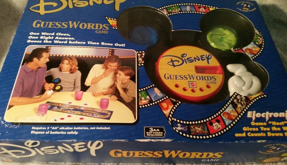 Disney GuessWords Electronic Game 1 Word Clues Guess Before Time Is Up Complete - Image 2 of 4
