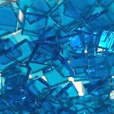 1/2" AQUA BLUE Stained Glass Mosaic Tiles (100 PIECES)