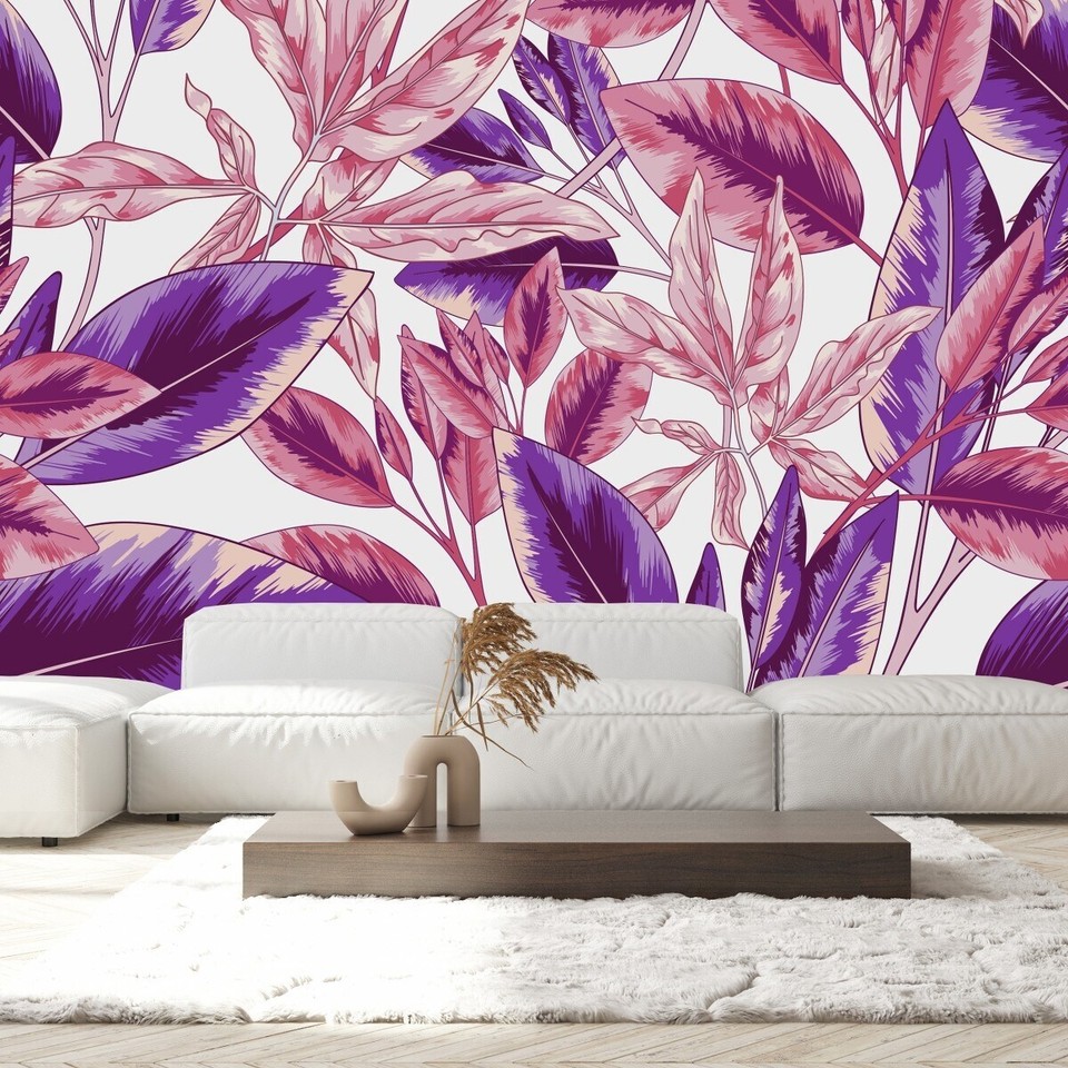 Pink and Violet Leaves Wallpaper eBay