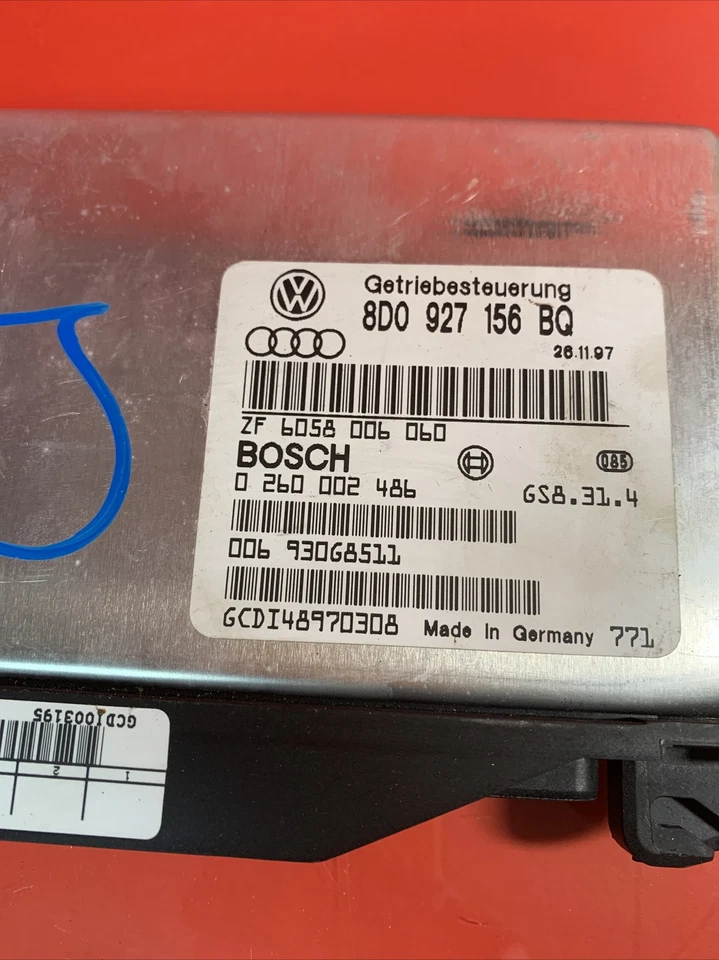 98-00 AUDI A4-A6 QUATTRO 2.8L V6 TCU 8D0 927 156 BQ Garantía Foto 2 de 3