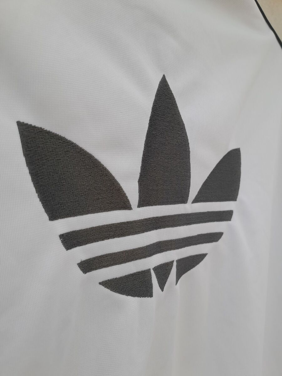 Vintage adidas Track Jacket Mens Medium White Embroidered Vintage adidas Track Jacket Mens Medium White Embroidered