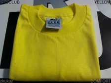 3 NEW PROCLUB COMFORT PLAIN T-SHIRT BLANK YELLOW TEE PRO CLUB S-3XL 3PC