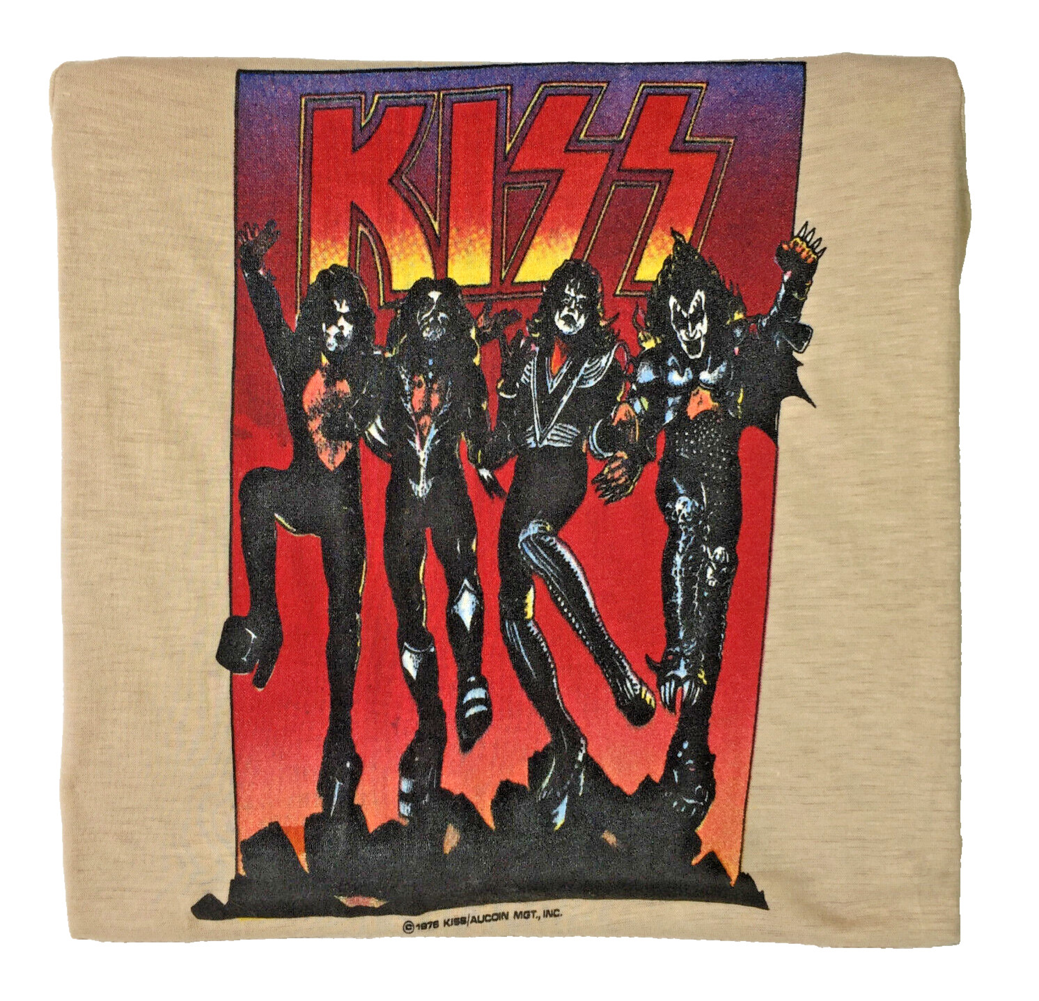 Kiss Original Aucoin Destroyer T-Shirt-LP Album Series- Excellent Con. VTG 1976