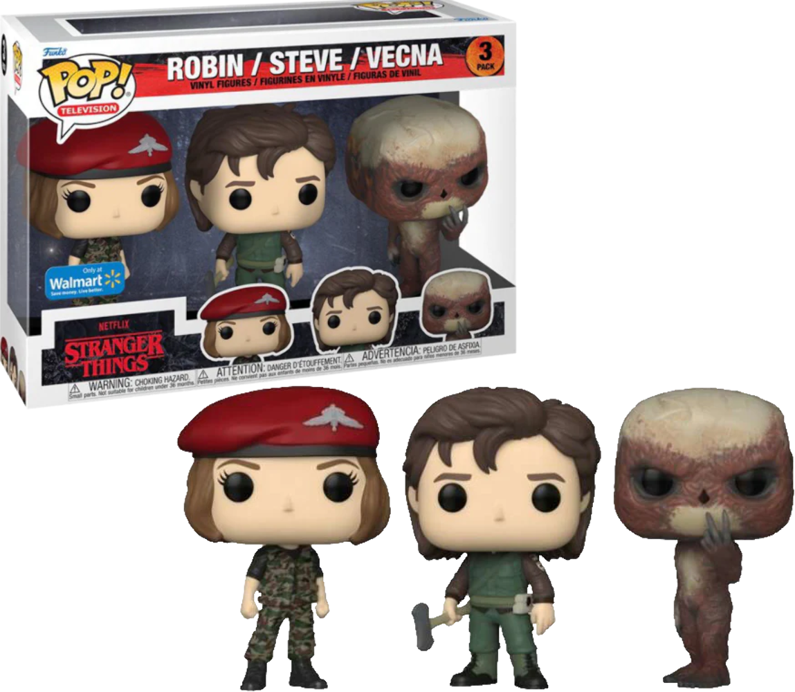 StrangerThingsSteveRobinfunkoスティーブロビンセット ROBIN/STEVE/VECNA (3-PACK) (WALMART EXCLUSIVE STICKER) (STRANGER