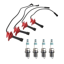 Denso Wire Set 7mm & 4 Iridium Power Spark Plug.044 Kit For Subaru Legacy 2.5 H4