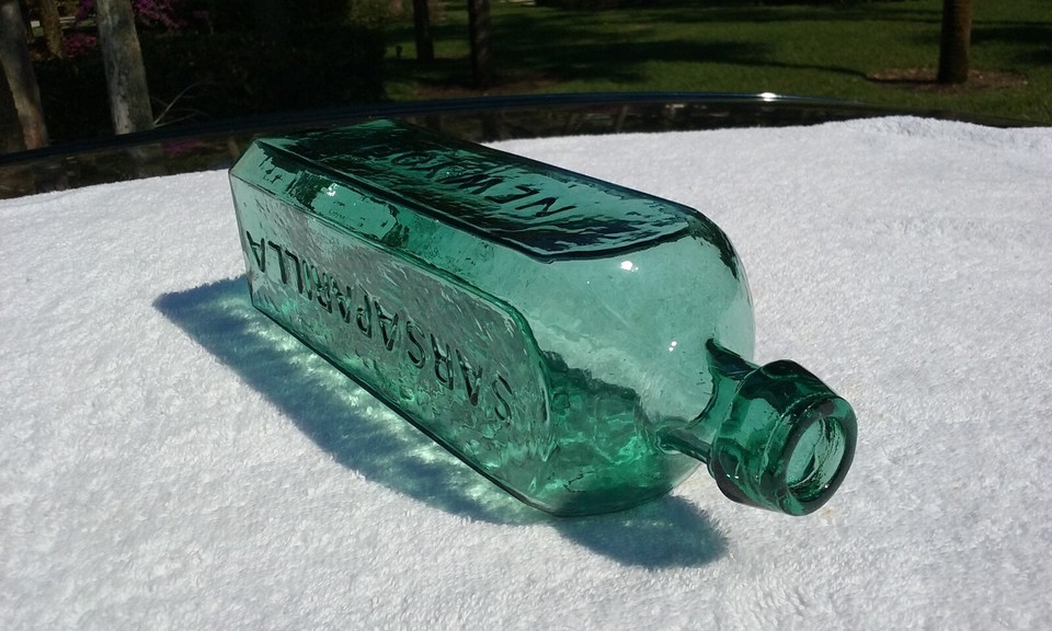 1850'S ANTIQUE IRON PONTIL OLD DR. TOWNSEND'S SARSAPARILLA BOTTLE! eBay