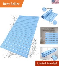 Non-Slip Shower Mat   27.5" x 15.7", Suction Cups  Drain Holes, Easy Dry