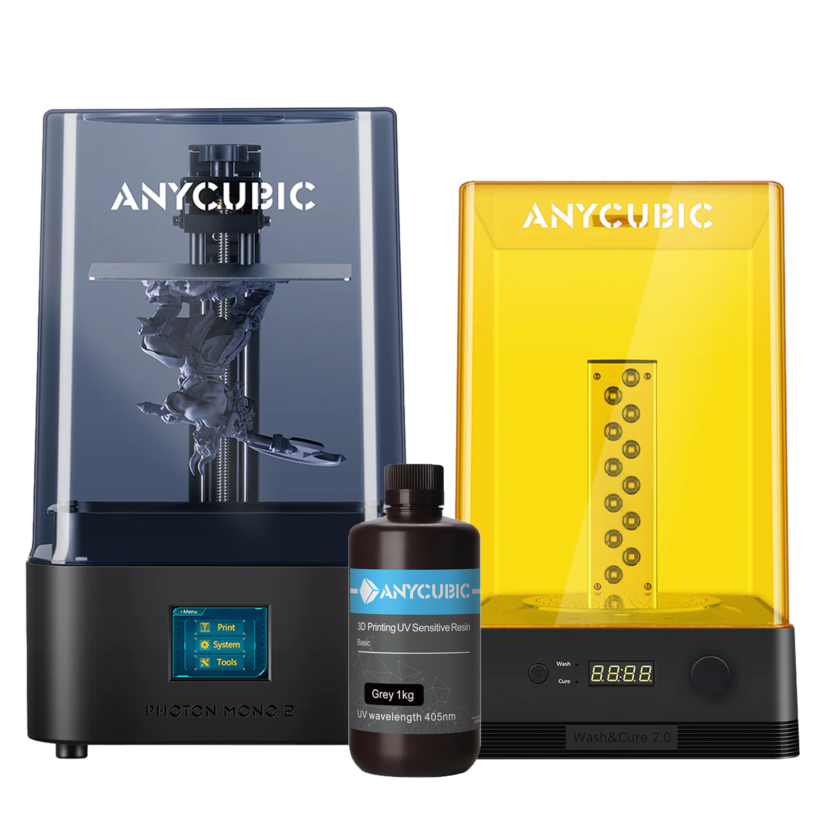 ANYCUBIC Photon Mono 4K LCD Resin 3D Printer 6.23'' Screen/ WashCure 2.0  lot eBay