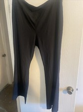 Womens Active Black Ribbed Extra High Rise Super Flare Yoga Pants 3XL