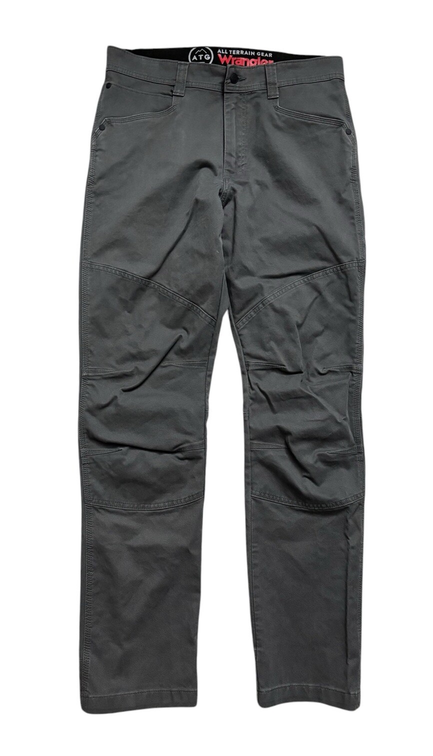 Wrangler Mens 32x32 Dark Gray Canvas Work Pants with Zip Pocket