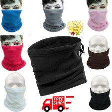 Face Mask Neck Warmer Fleece Snowboard Hat Scarf Unisex Cold Weather washable