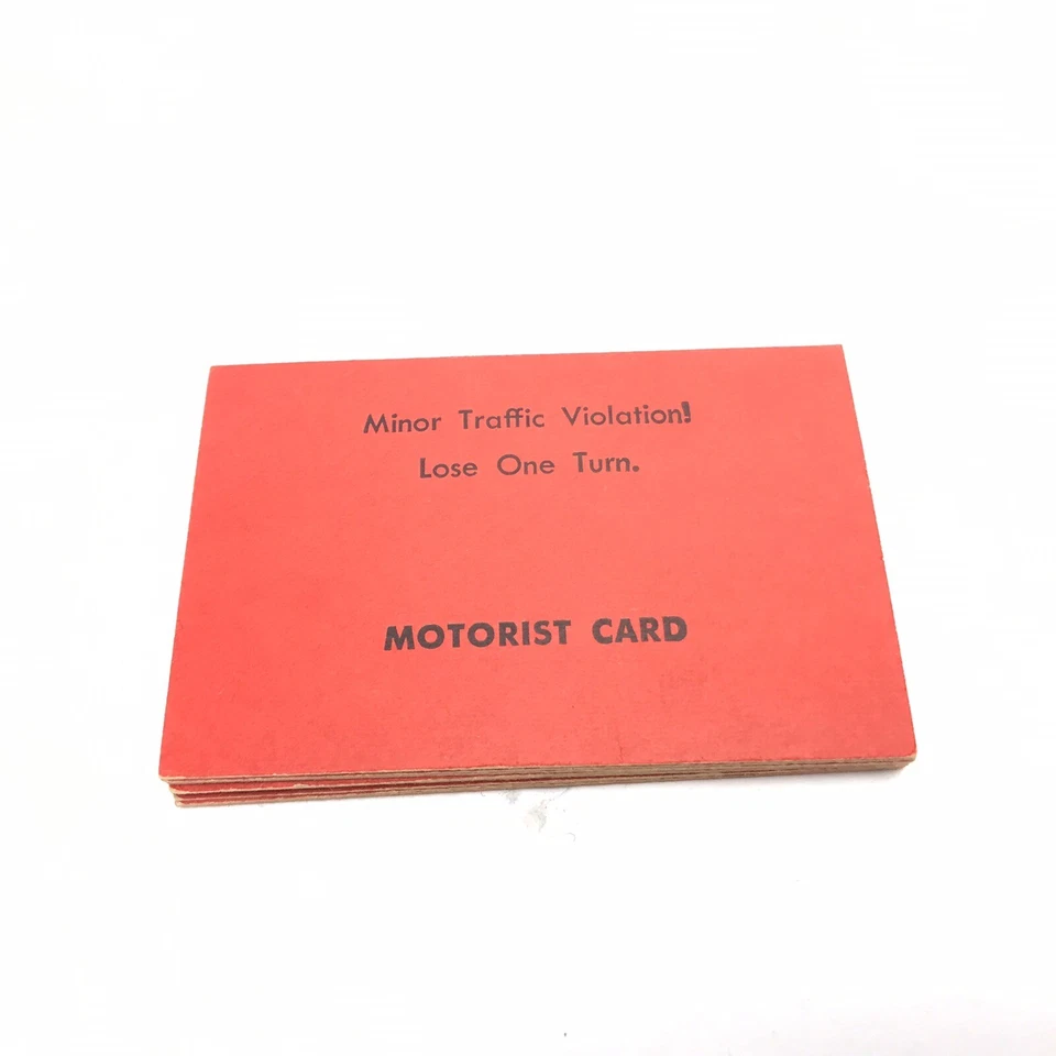 1960 Park And Shop Board Game Orig. Replacement Parts 10 Red Motorist Cards - Image 3 of 4