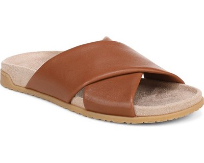 Vionic Women's Etna Slide Sandal Tan Leather 10W