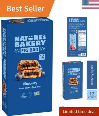 Whole Wheat Fig Bars, Blueberry, Real Fruit, , Non-GMO, Snack bar, Twin packs...