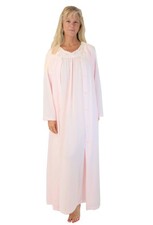 Shadowline Womens Nightgown and Robe Set Peach Medium Nylon Sleepwear Pajama Set