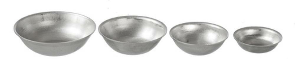 Dolls House 4 Silver Mixing Bowls Miniature Kitchen Baking Cooking Accessory