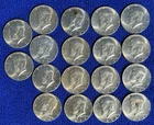 (18)   1965 Kennedy Half Dollars 40% Silver Uncirculated and Brilliant