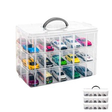 YYDS Storage Case for 30 Hot Wheels,Toy Car Organizer Small, red