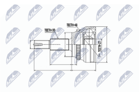Nty Gelenksatz, Antriebswelle NPZ-TY-089 FüR Toyota