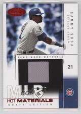 2004 Fleer Hot Prospects Draft Edition Materials Red 12/50 Sammy Sosa #HM/SS 0v1