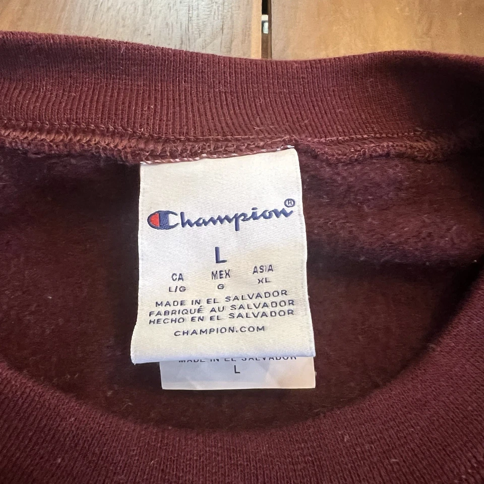 Sudadera De Colección Años 90 Boston College Champion Granate Dorado Grande Bordada Foto 3 de 4