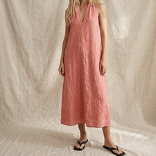 Banana Republic Linen Midi Dress Size Small P...