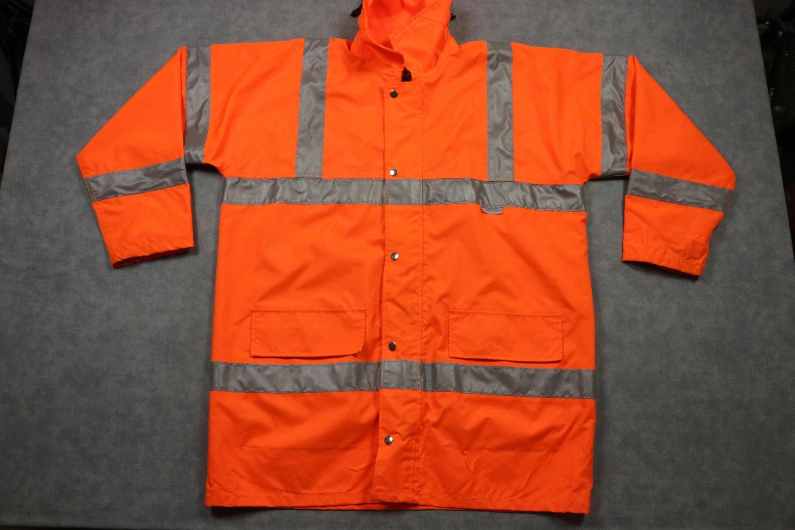 OccuNomix Coat Mens XL Orange Hi Vis Reflective Waterproof Rain Class 3 LUX-TJFS - product detail image 1
