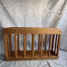 Vtg Teak Wood Magazine Rack Record Holder Goodwood MCM Classic Retro Cottage 18