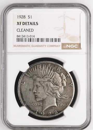 1928 P NGC XF  DETAILS Peace Silver Dollar