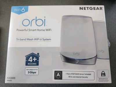 NETGEAR Orbi Whole Home Tri-Band Mesh WiFi 6 System (RBK652S)