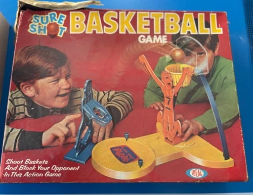 IDEAL SURE SHOT BASKETBALL GAME 1970 BOXED VINTAGE HARD TO FIND FREE SHIPPING