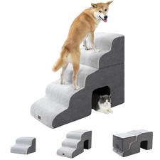 Dog Stairs Ramp for High Beds and Couch,Curved Dog Steps for Small Pets, Pet ...