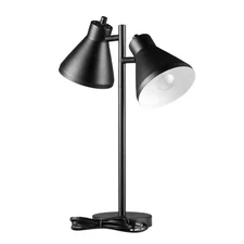 Globe Electric 52999 Derek 2 Light 18" Tall Accent Desk Lamp - Black