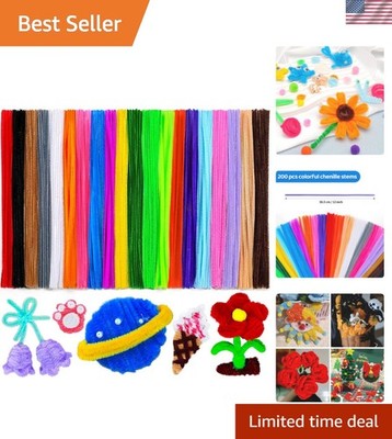200 Colorful Pipe Cleaners - Perfect Craft Supplies for Imagination and Fun