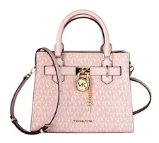 Michael Kors Hamilton Small Satchel Shoulder Crossbody Bag MK Powder Blush