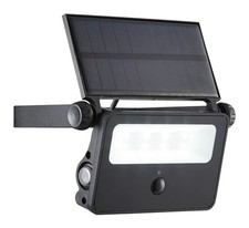 Outdoor Light Black 2w Solar Powered LED Security Sensor Zink ZN-37052-BLK
