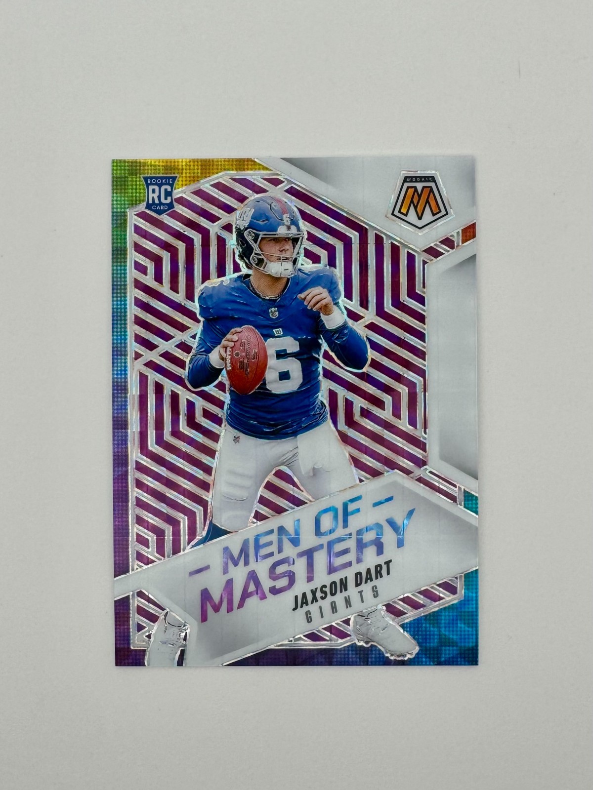 2025 Panini Mosaic JAXSON DART #22/49 Men Of Mastery Purple RC #20 Giants Rookie