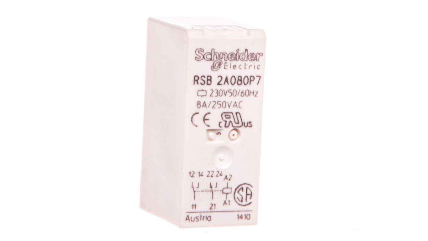 2P 230V AC AgNi RSB2A080P7 Harmony Relay Interface Relay
