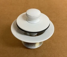 WATCO White Push-Pull Bathtub Drain Plug