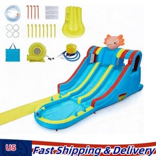 26.5ft Inflatable Water Slide Park for Kids, Blow Up Water Bounce House Outdoor