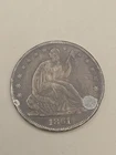 1861 Seated Liberty Silver Half Dollar 50c - Philadelphia Mint