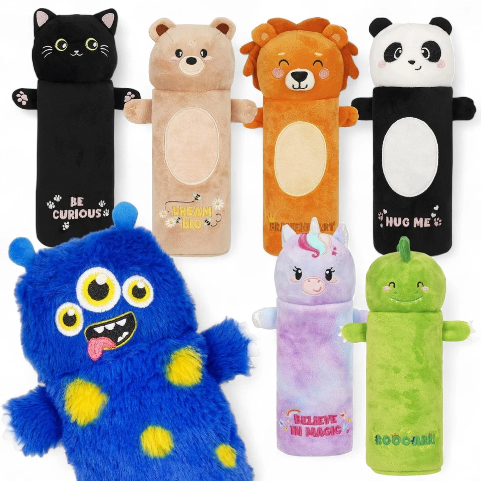 LEGAMI Plüsch Federmäppchen Panda Dino Löwe Einhorn Teddy Kitty Monster neu