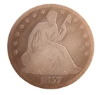 1857 (P) Seated Liberty Half Dollar Circulated Ungraded