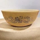 PYREX Homestead #404 Mixing Nesting Bowl 4 qt,  10" Blue/ Tan Speckled VTG