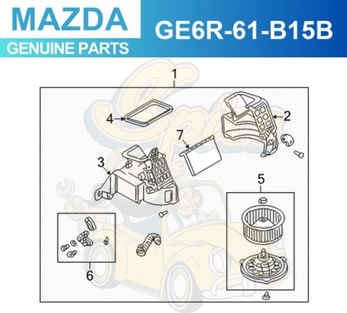1999-2003 Mazda Protege & Protege 5 A/C GebläSemotor Widerstandsschalter-image