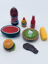 Tyco Kitchen Littles BBQ Barbecue Barbie Size Toy Food Complete Set